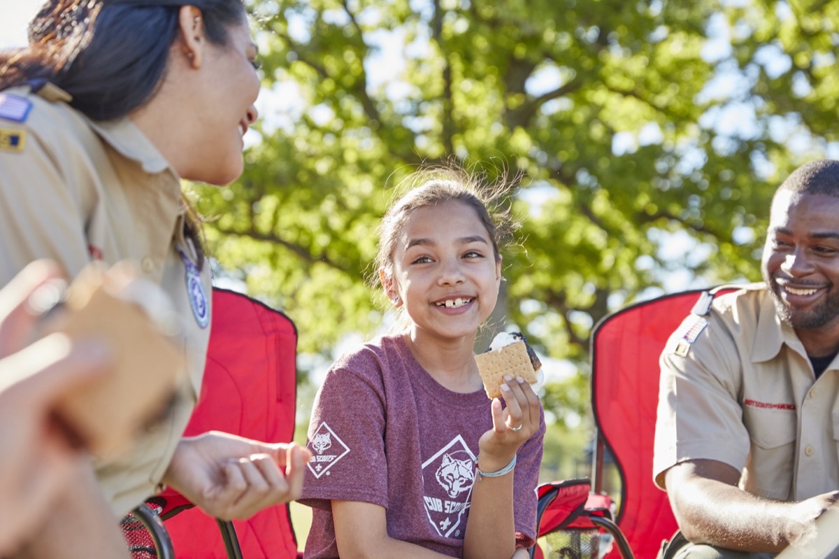 Pack 429 scouts on an outdoor adventure